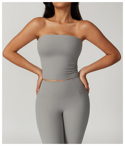 Seamless Strapless Quick-Dry Shaping Tube Tank Top for Women