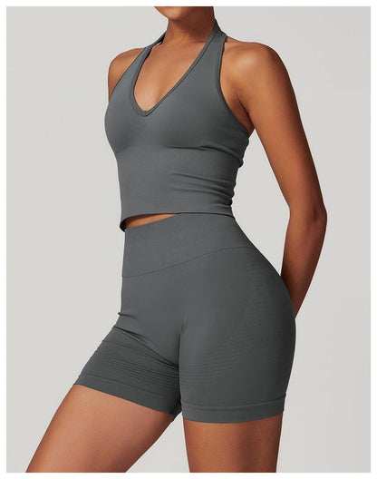 Seamless Halter Neck Sport Shaping Tank Top