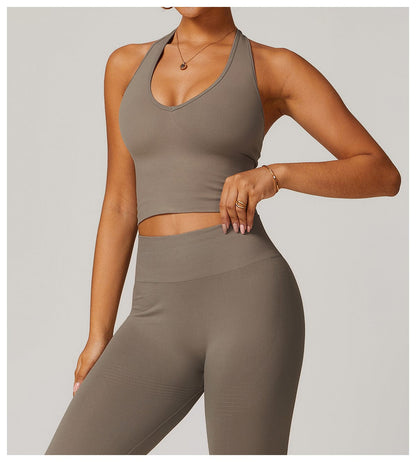 Seamless Halter Neck Sport Shaping Tank Top