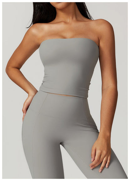Seamless Strapless Quick-Dry Shaping Tube Tank Top for Women
