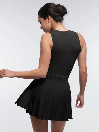 Seamless Supportive Sport Yoga Active Wear Crop Top with Built-In Bra & Adjustable Cups