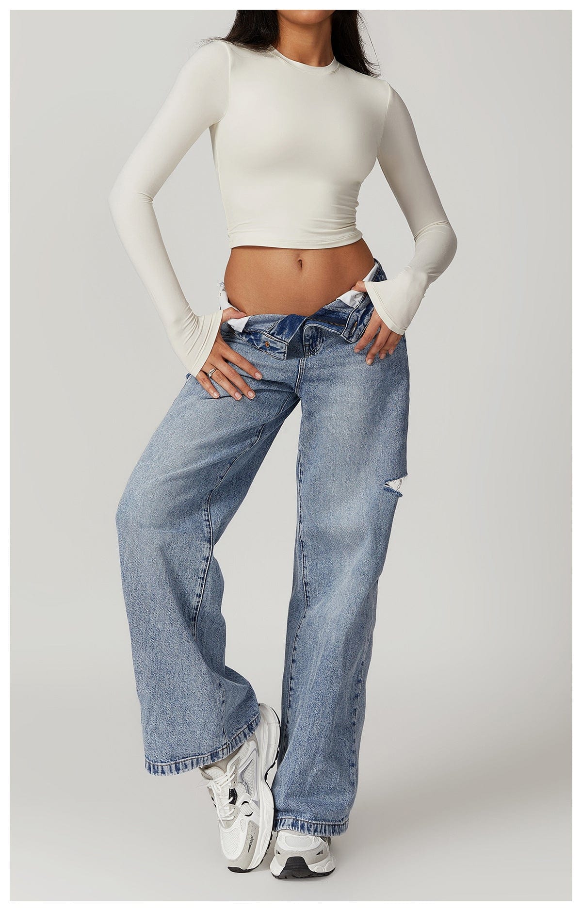 Women Seamless Long Sleeve Yoga Shaping Crop Top