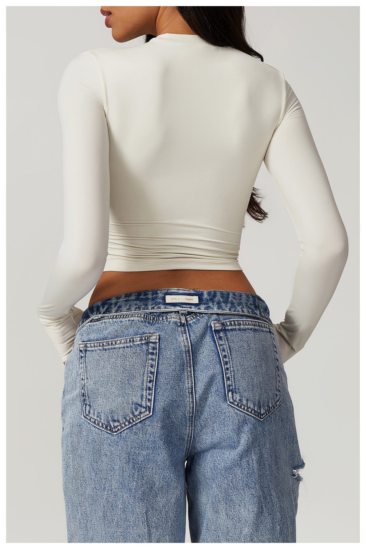 Women Seamless Long Sleeve Yoga Shaping Crop Top
