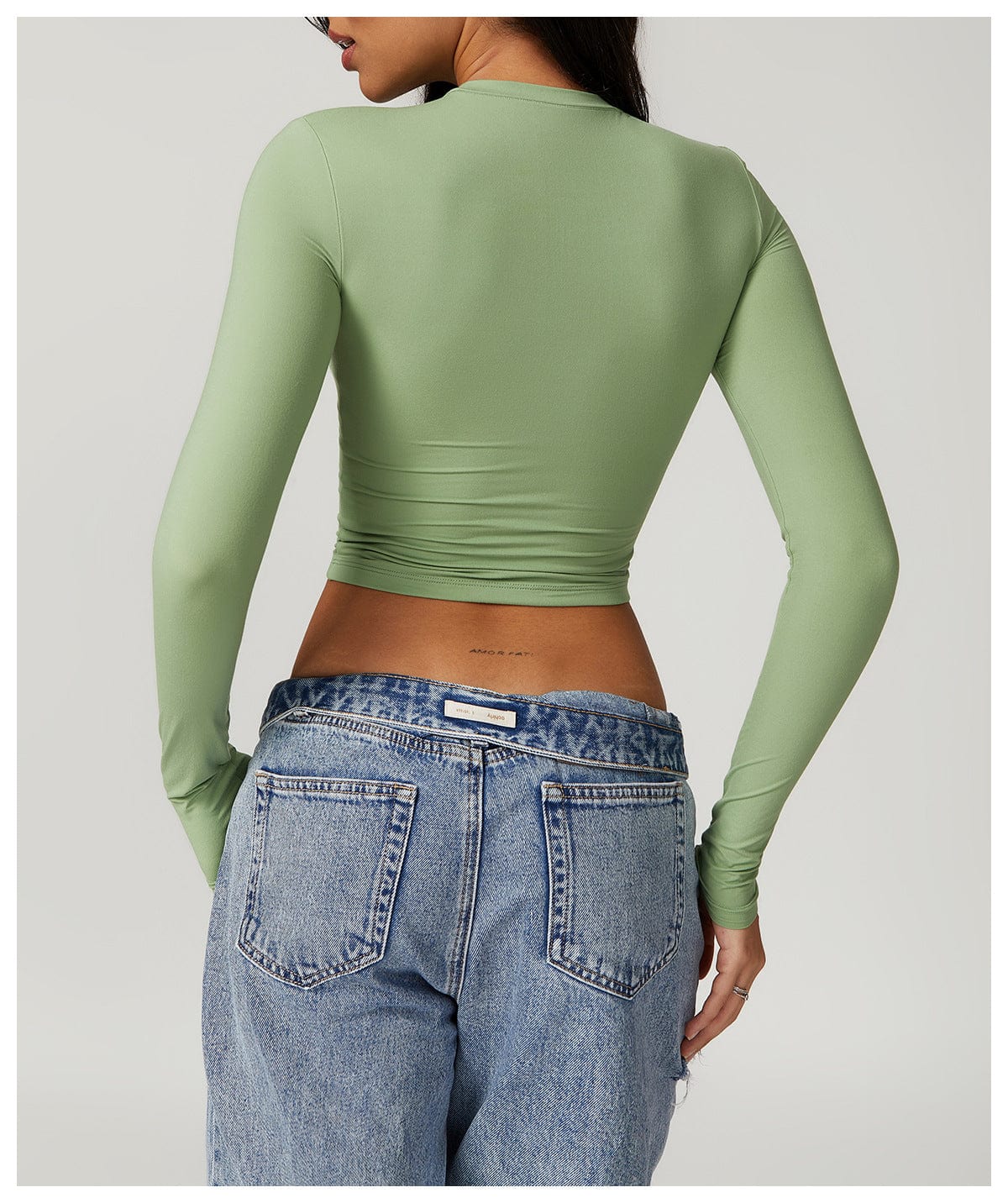 Women Seamless Long Sleeve Yoga Shaping Crop Top