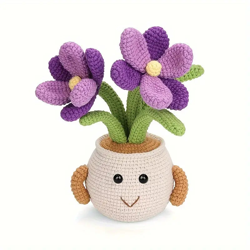 5 Potted Flowers Set Crochet Pattern