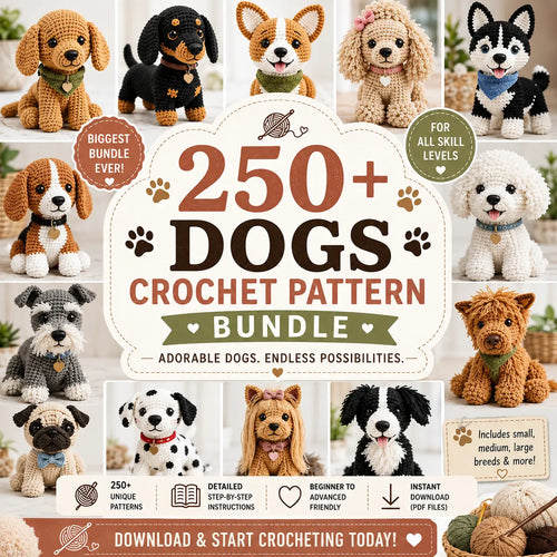 250+ Dogs Crochet Patterns Bundle
