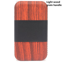 Red box light wood grain handl