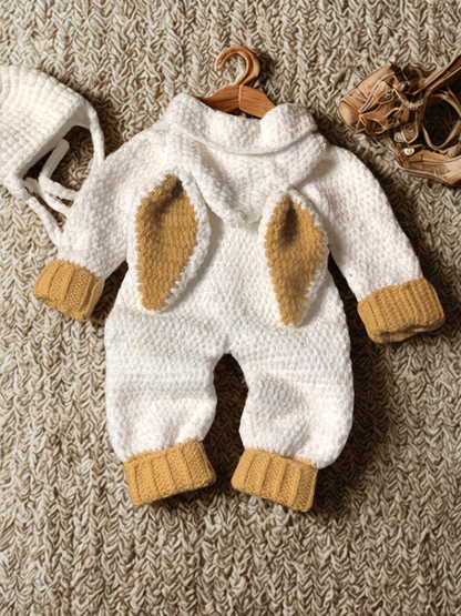 Bunny Baby Jumpsuit, Hat & Shoes Crochet Pattern