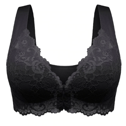Front Closure Lace Wireless Bra