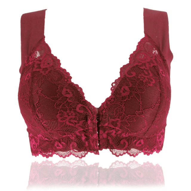 Front Closure Lace Wireless Bra