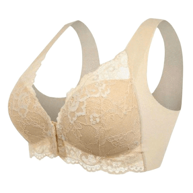 Front Closure Lace Wireless Bra
