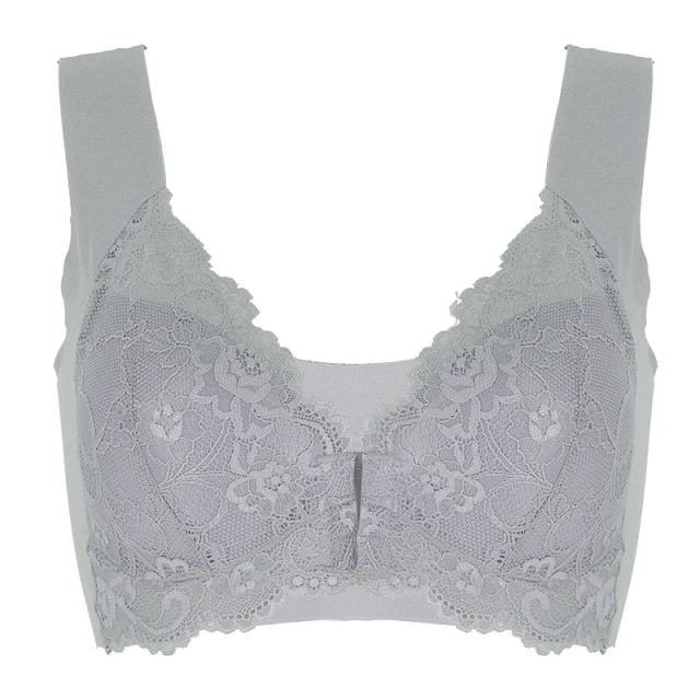 Front Closure Lace Wireless Bra
