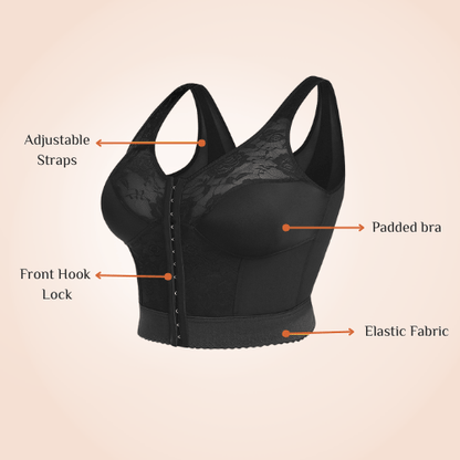 Front Closure Non-Wired Body Shaping Supportive Bra