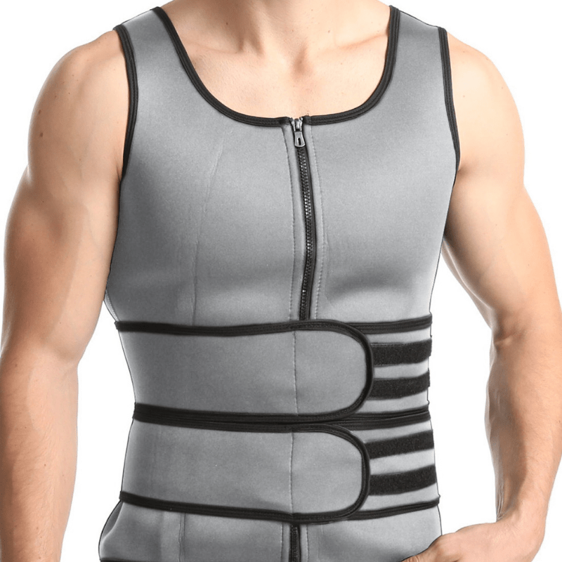 Men Slimming Compression Body Shaper Waist Trainer With Abdominal Belts