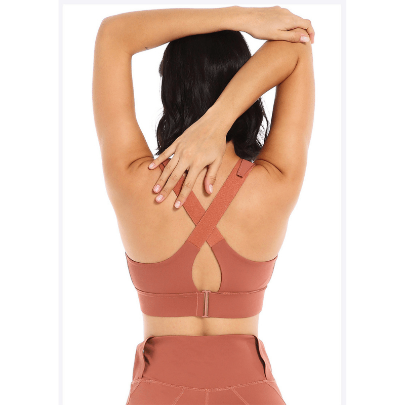 High Impact Shock Absorber Sports Bra with adjustable straps