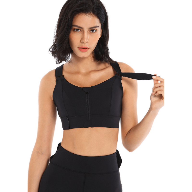High Impact Shock Absorber Sports Bra with adjustable straps