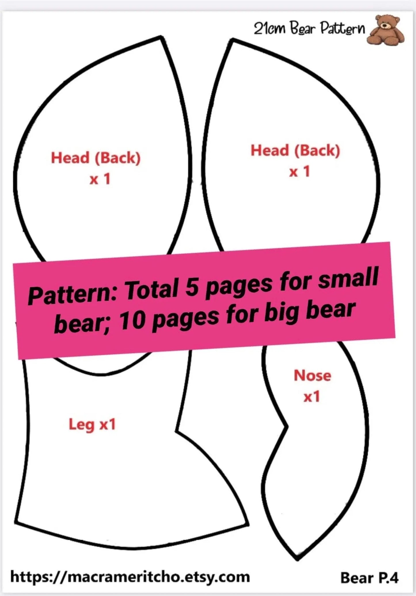 Ultimate DIY Teddy Bear Sewing Pattern (PDF)