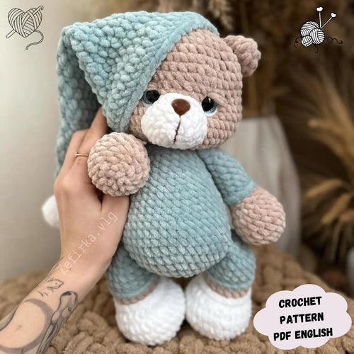 Teddy Bear Crochet Pattern: Amigurumi Plush Toy