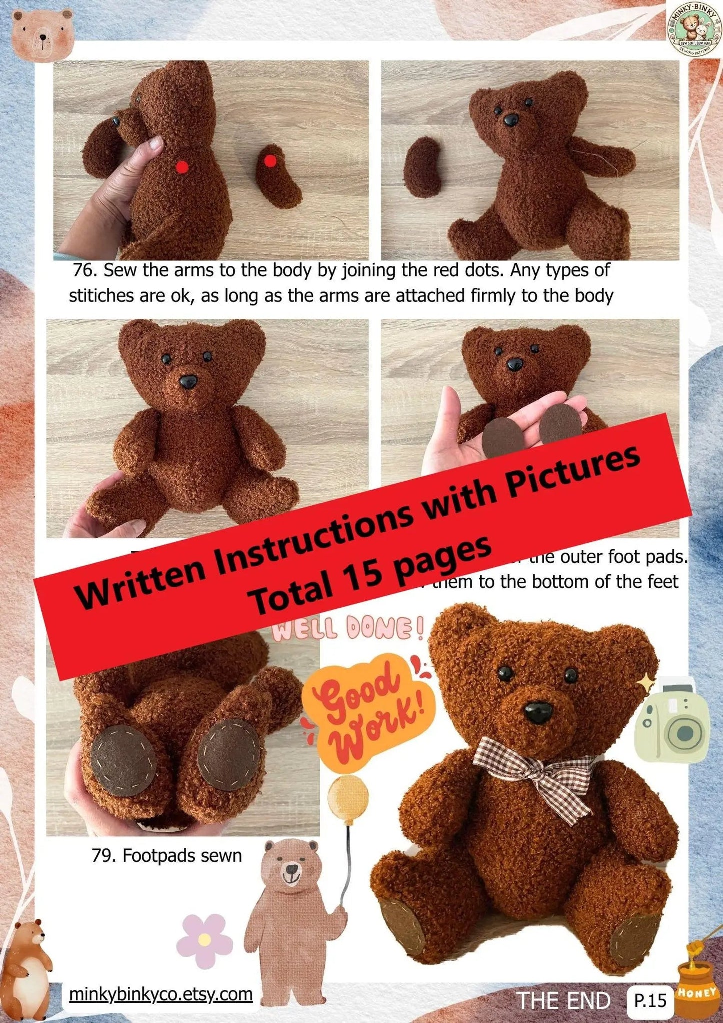 Ultimate DIY Teddy Bear Sewing Pattern (PDF)