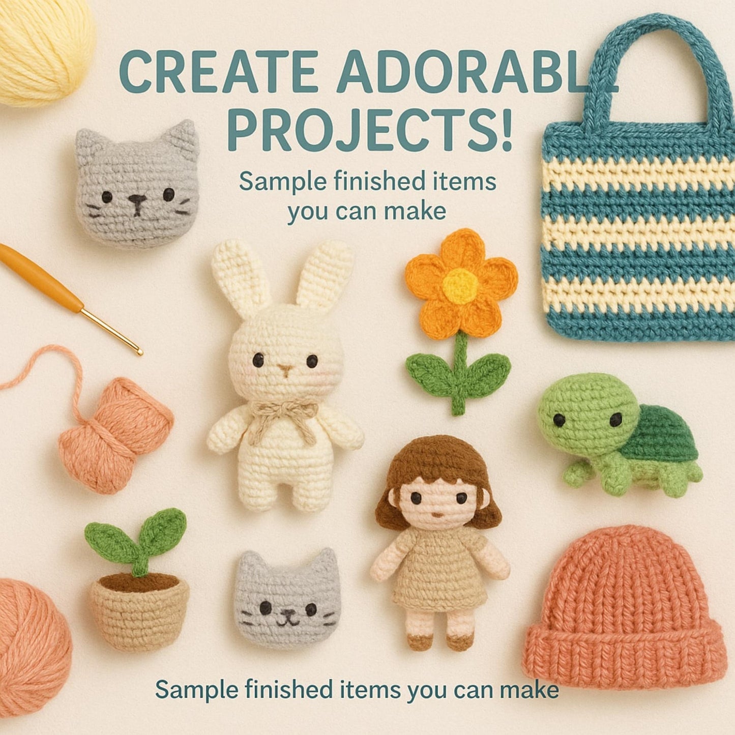 Summer Tote Crochet Pattern One Piece, No-Sew Design