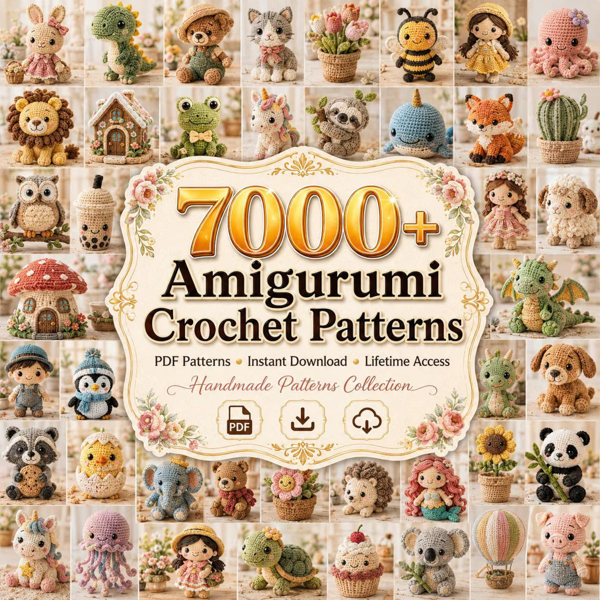7000+ Amigurumi Crochet Patterns Bundle