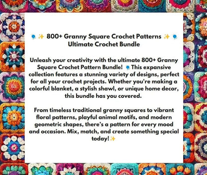 800+ Granny Square Patterns