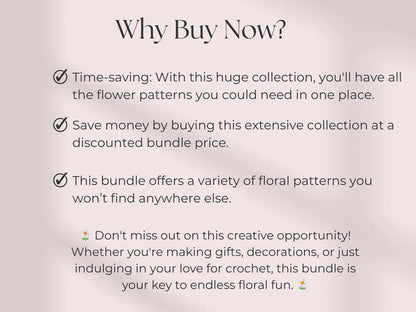800 Flower Crochet Pattern Bundle
