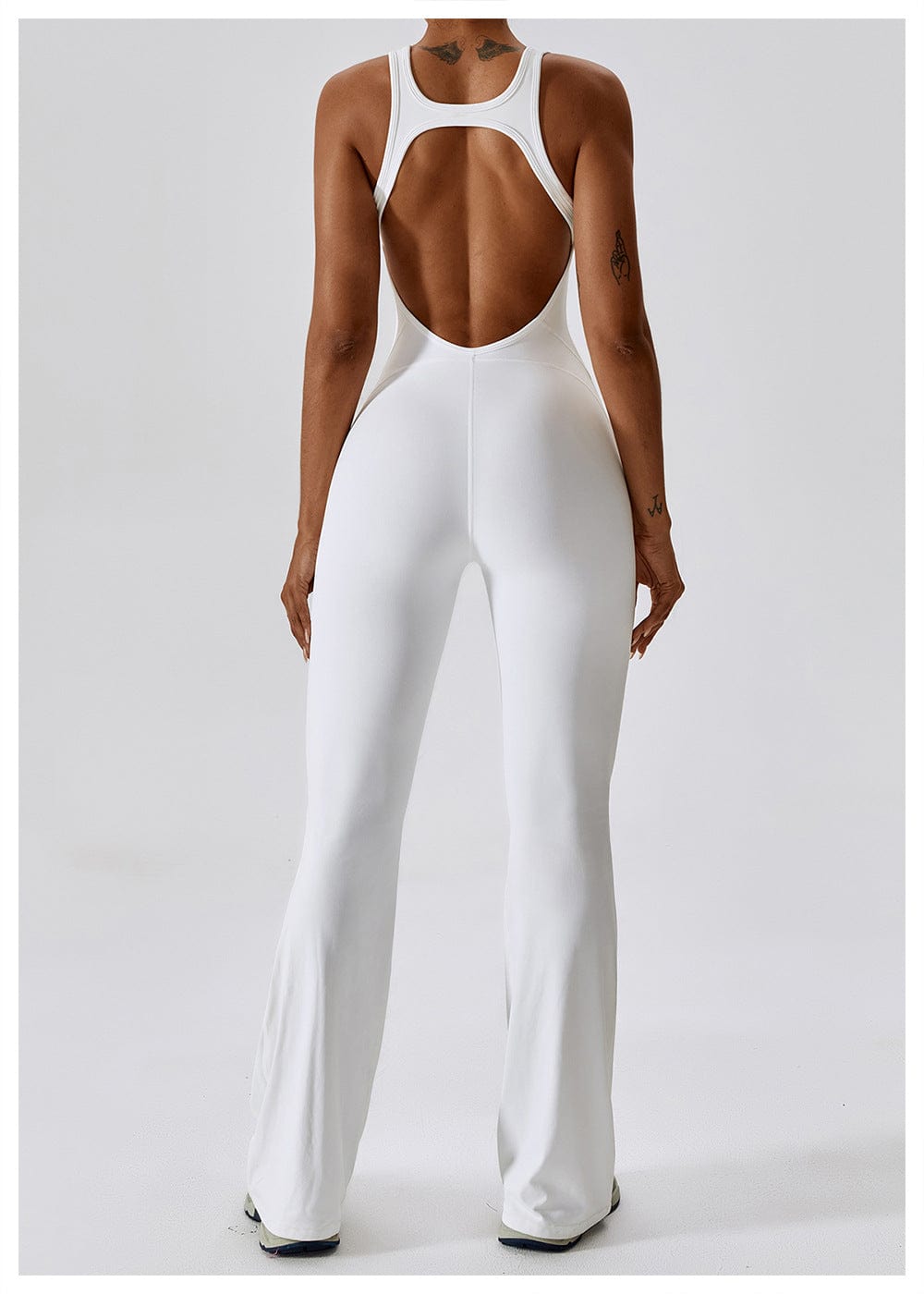 Backless Flared Tummy Control Shaping Jumpsuit For Women