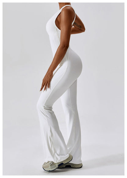 Backless Flared Tummy Control Shaping Jumpsuit For Women