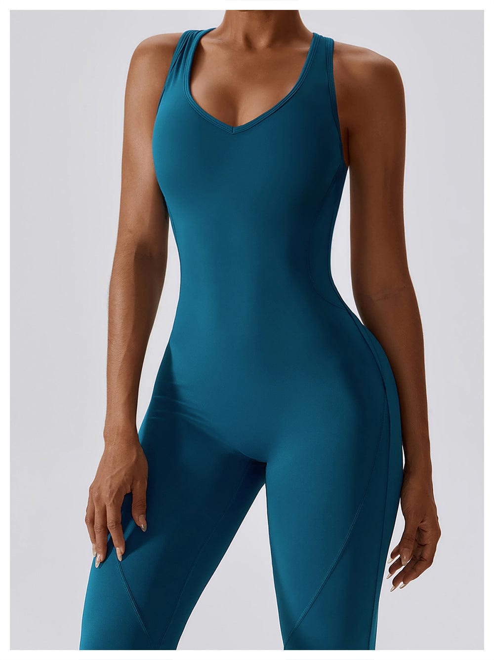 Backless Flared Tummy Control Shaping Jumpsuit For Women