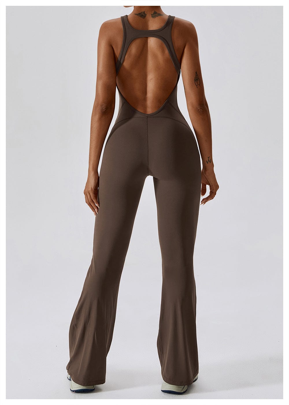 Backless Flared Tummy Control Shaping Jumpsuit For Women