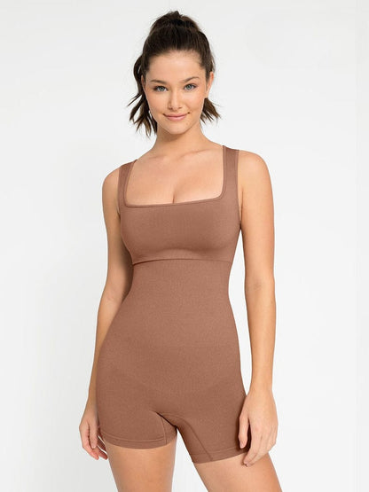 Square Neck Tummy Control Shaping Jumpsuit