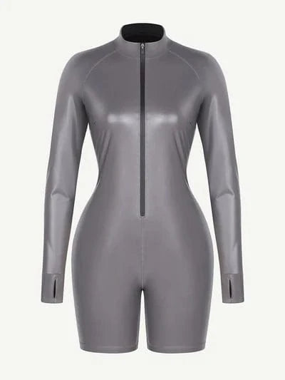 Long Sleeve Shaping Sauna Suit with Front Zipper