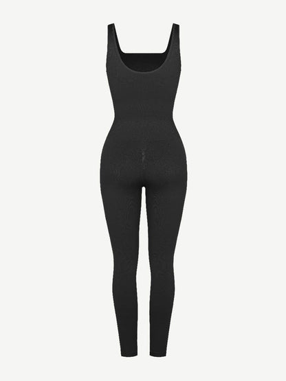 Women's Square Neck Plus Size Sleeveless Shaper Jumpsuit