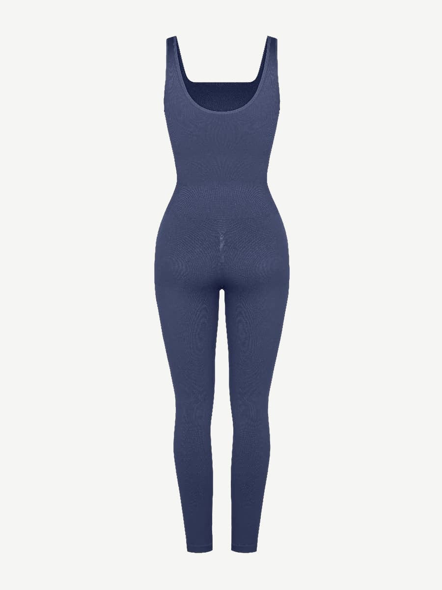 Women's Square Neck Plus Size Sleeveless Shaper Jumpsuit