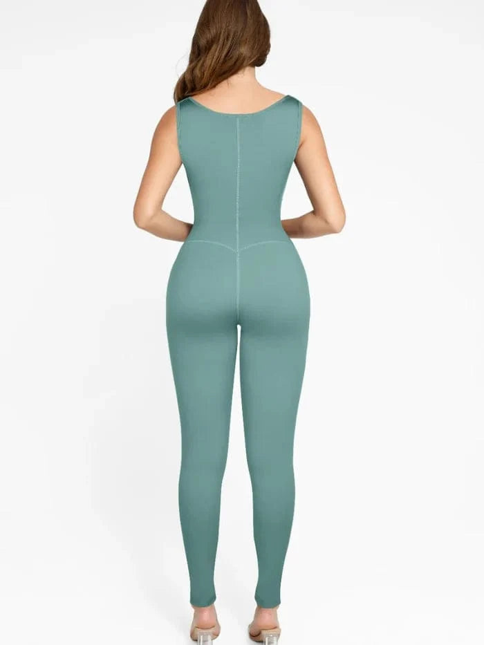 Gym sports Shapewear Jumpsuit with Front Zipper