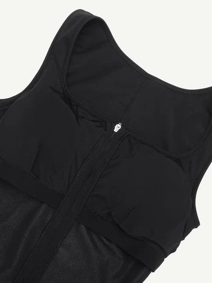 Gym sports Shapewear Jumpsuit with Front Zipper