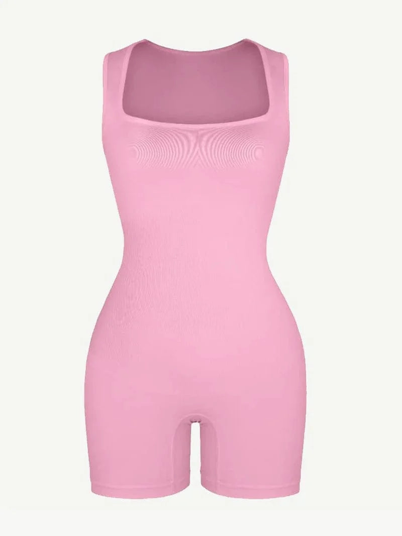 Square Neck Tummy Control Shaping Jumpsuit