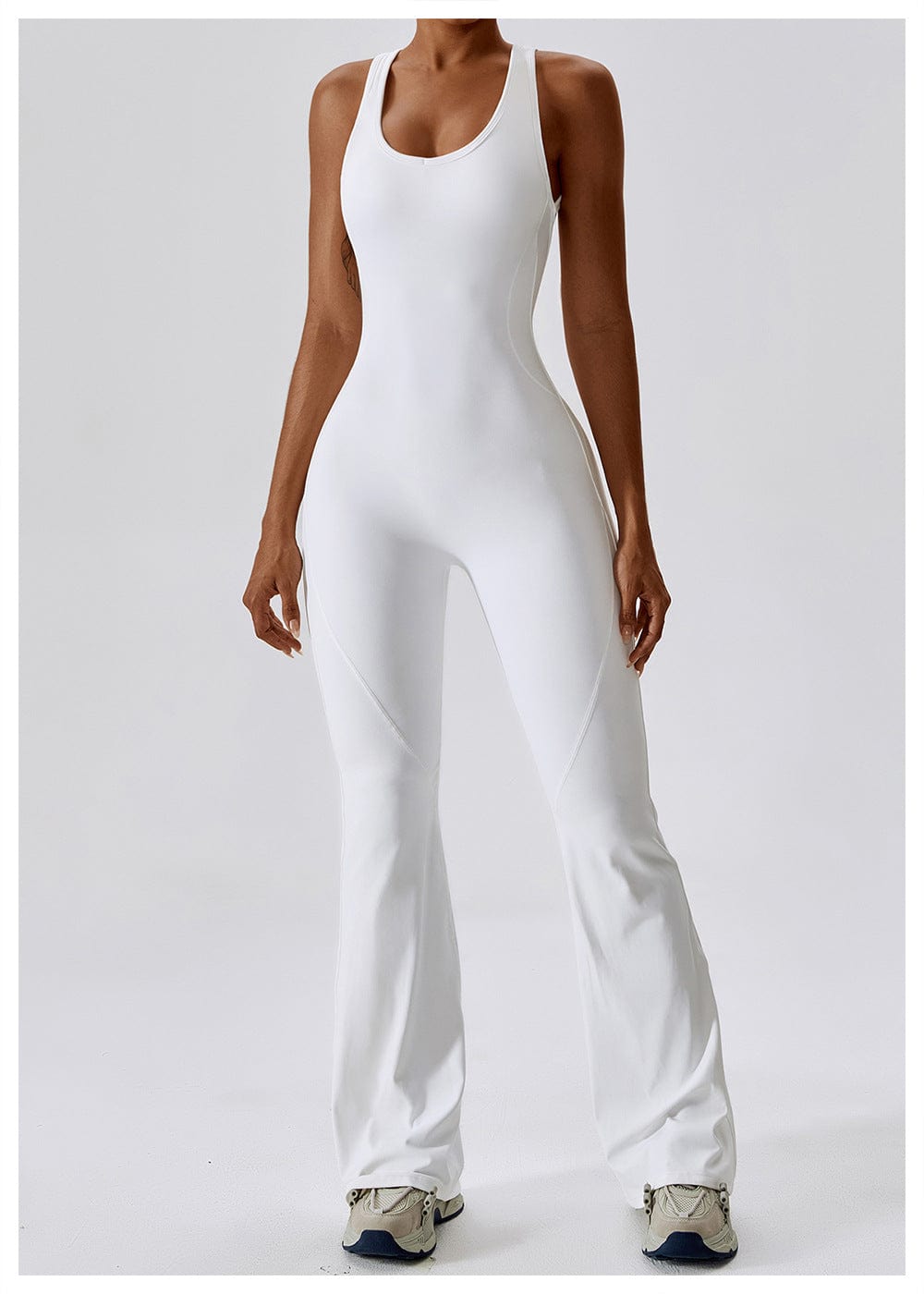 Backless Flared Tummy Control Shaping Jumpsuit For Women