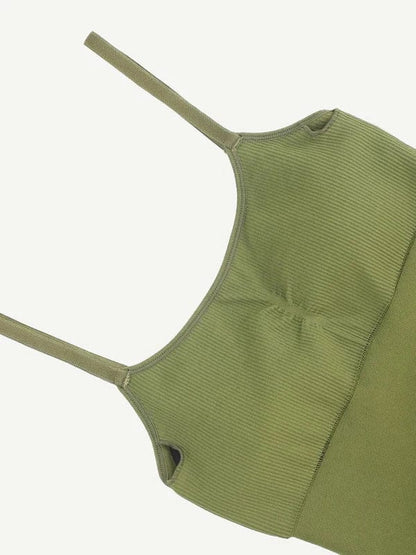 Ribbed Plus Size Bodycon Jumpsuits Shaper with Removable Pads
