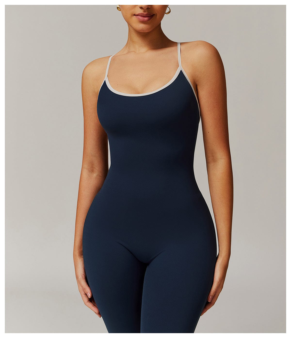 Women Tummy Control Flared Cross-Back Shaping Jumpsuit