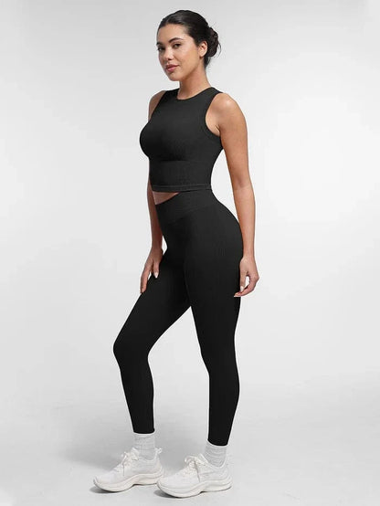 Seamless Bum Lift Double-Layer Shaping Sport Yoga Leggings