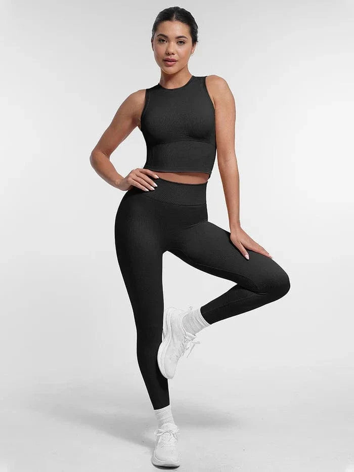 Seamless Bum Lift Double-Layer Shaping Sport Yoga Leggings