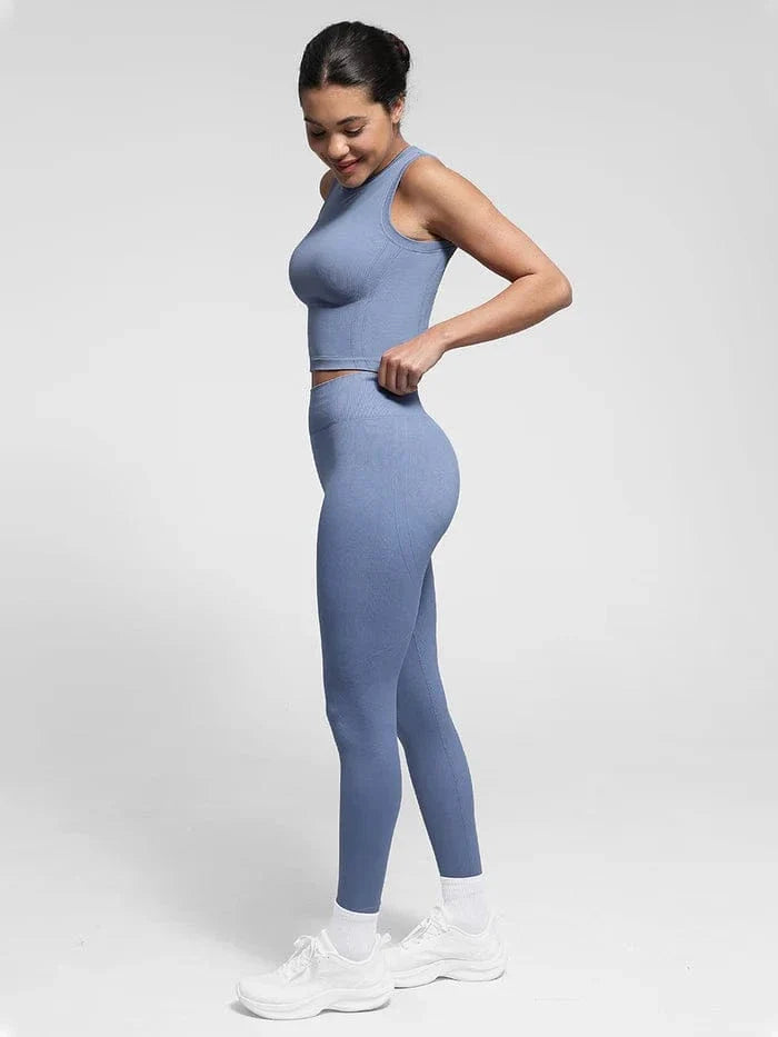 Seamless Bum Lift Double-Layer Shaping Sport Yoga Leggings