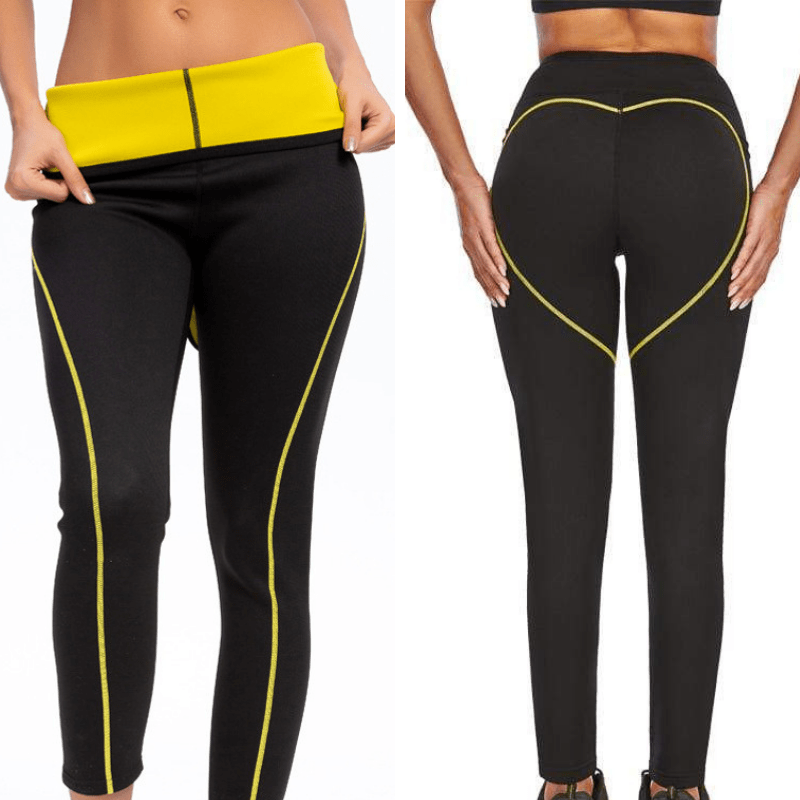 Sports Black High Waisted Gym Corset Sweat Legging For Women
