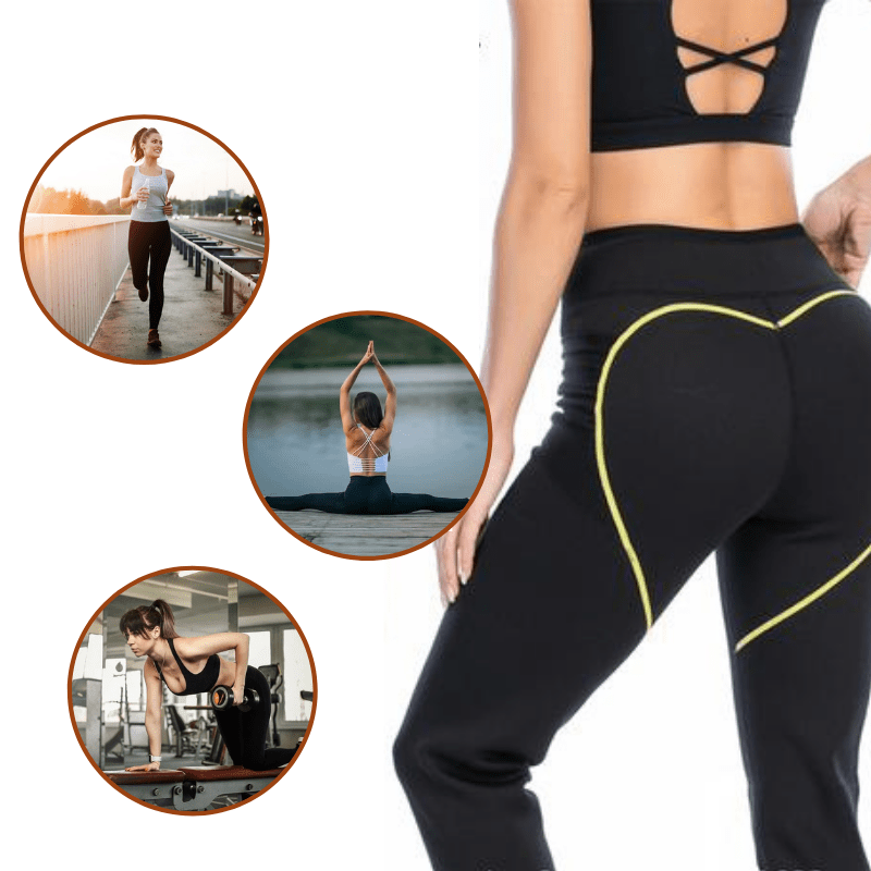 Sports Black High Waisted Gym Corset Sweat Legging For Women