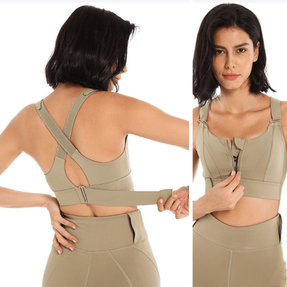 High Impact Shock Absorber Sports Bra with adjustable straps
