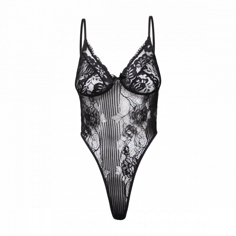 Lace Shapewear Bodysuit With Built-In Bra