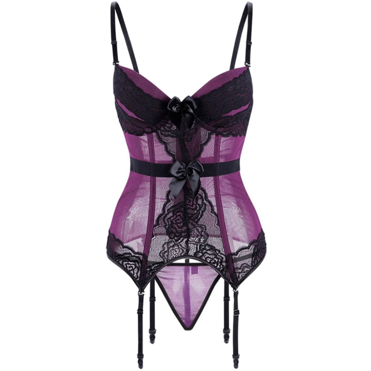 Women's Lace Plus Size Corset Top Bustier Bodyshaper