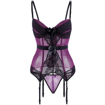 Women's Lace Plus Size Corset Top Bustier Bodyshaper